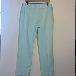 NWT Calvin Klein Mint Green Teal Slim Fit Work Dress Pants Women's Size 10